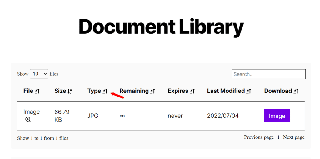 filter document library