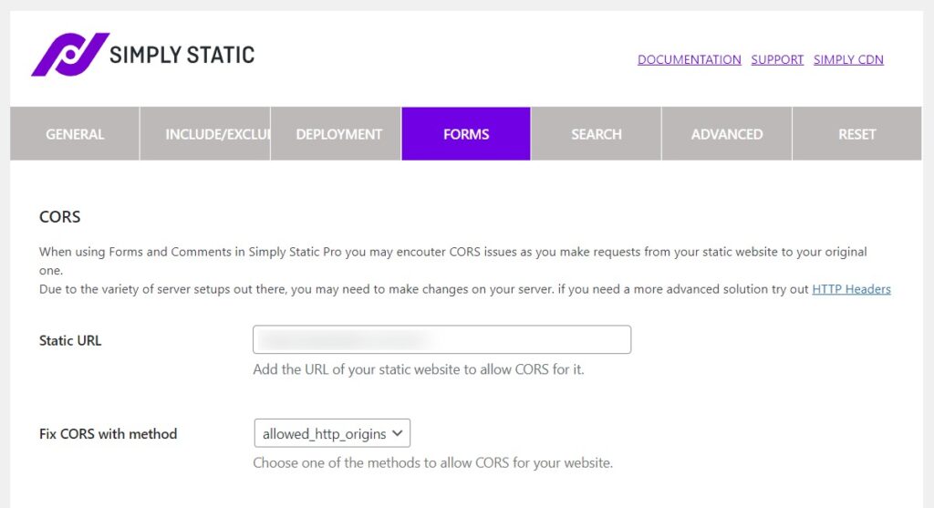static wordpress site forms and search
