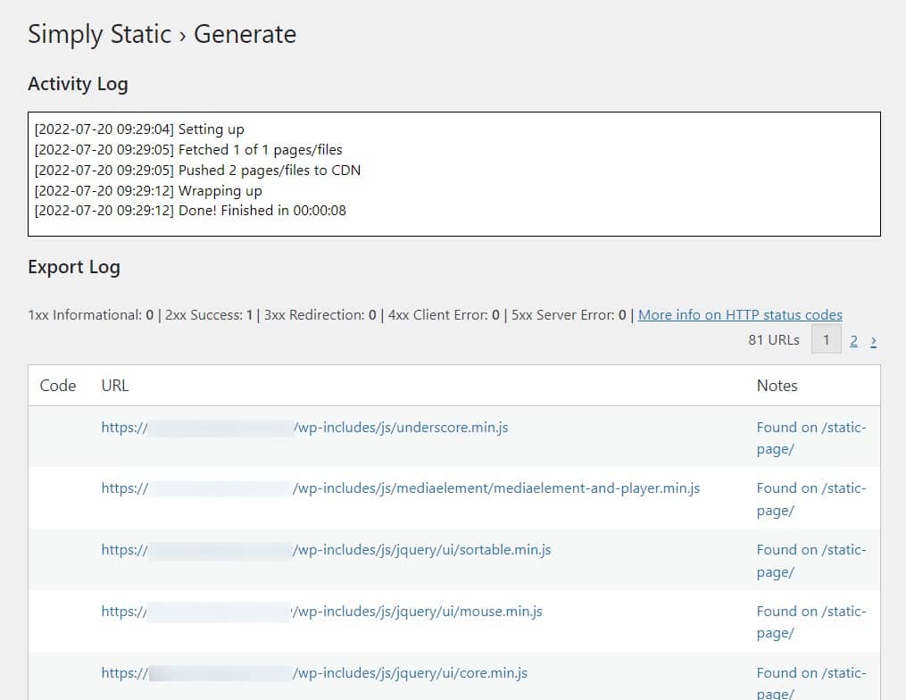 static page generator page