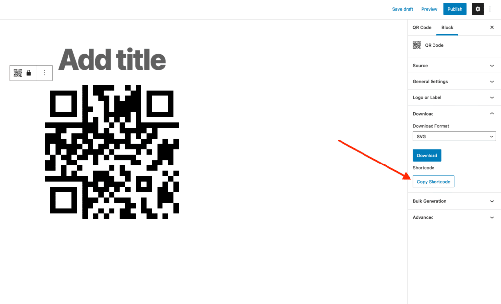 Show a QR Code on your website 1
