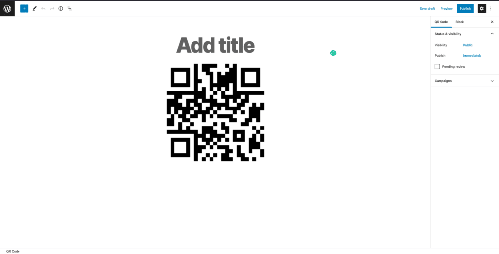 Create your first QR-Code 1